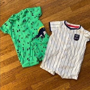 carter’s baby boys snap up shorts rompers